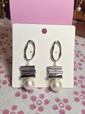 925 Sterling Silver Pearl Drop Earrings